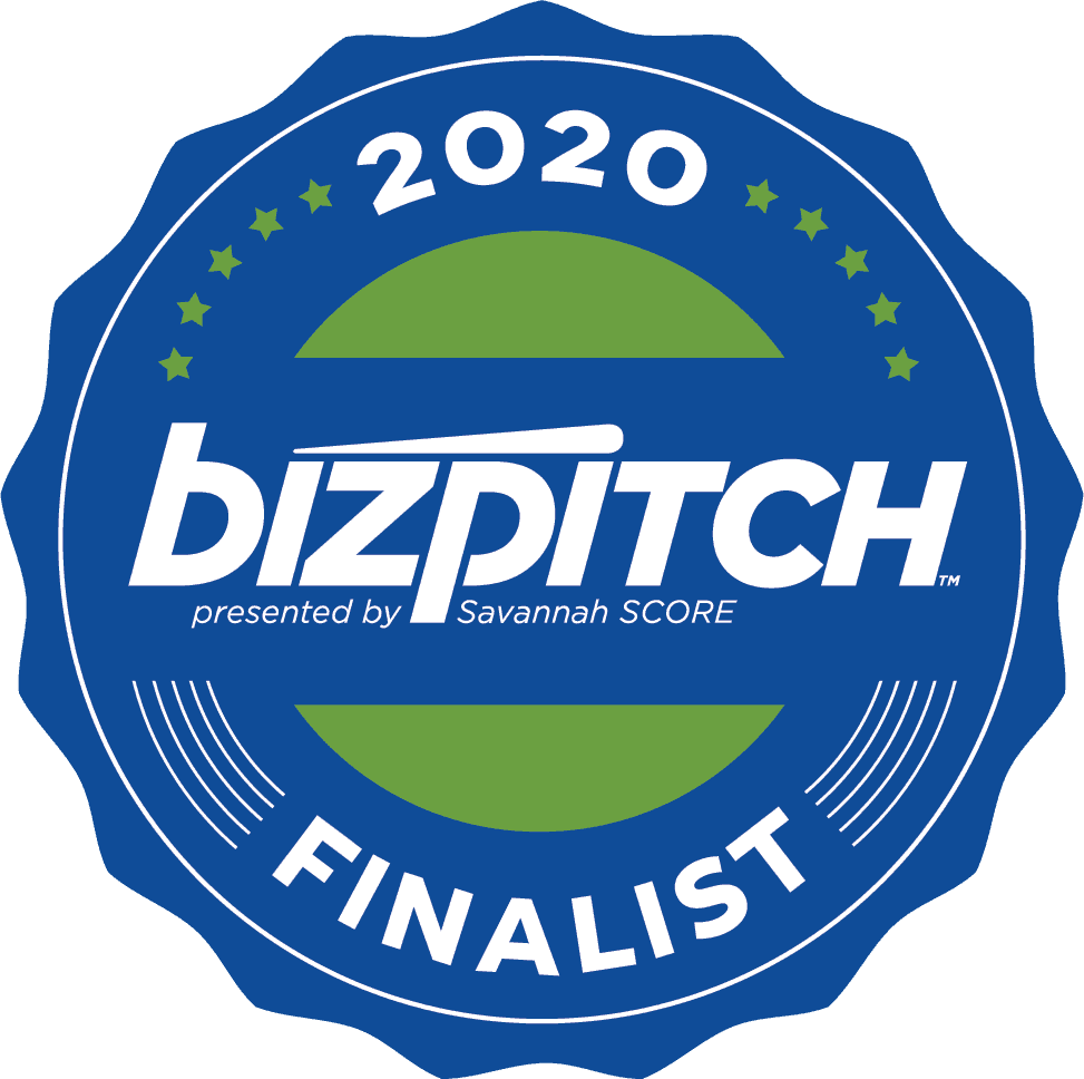 BizPitch logo. Reads: 2020 bizpitch finalist